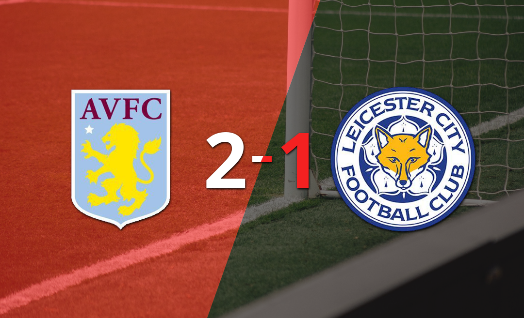 Aston Villa logró una victoria como anfitrión por 2 a 1 frente a Leicester City