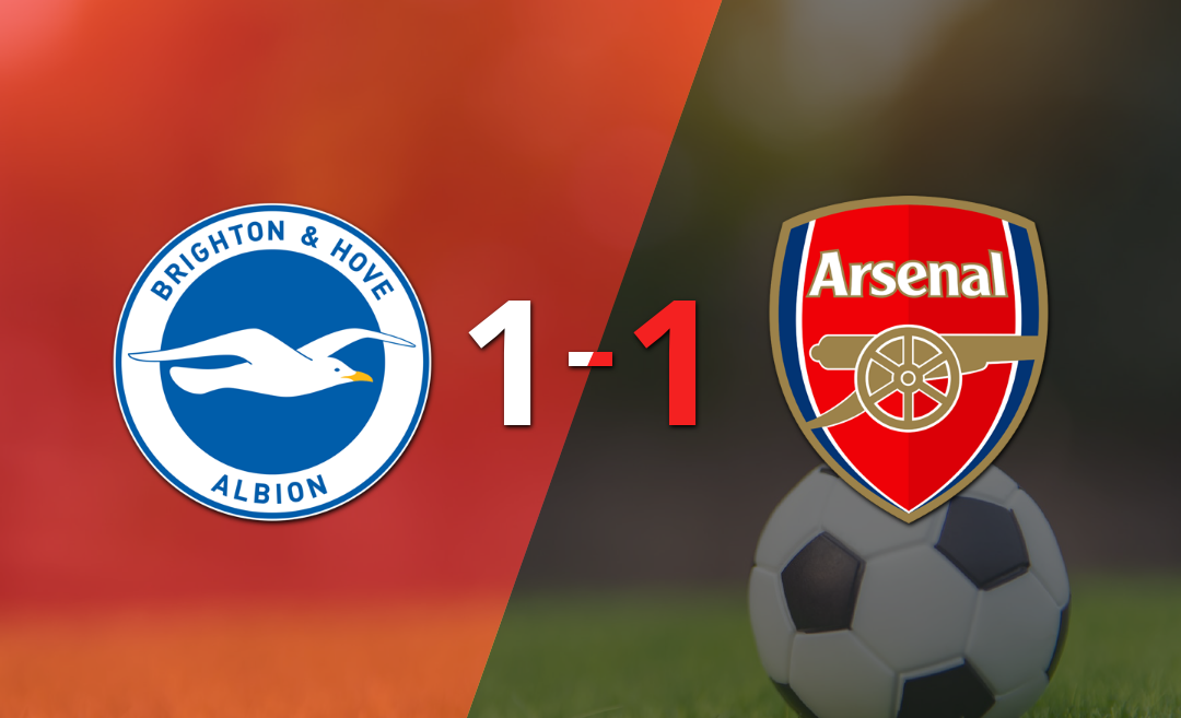 Brighton and Hove resolvió su juego de la fecha  20 con un empate 1-1 frente a Arsenal