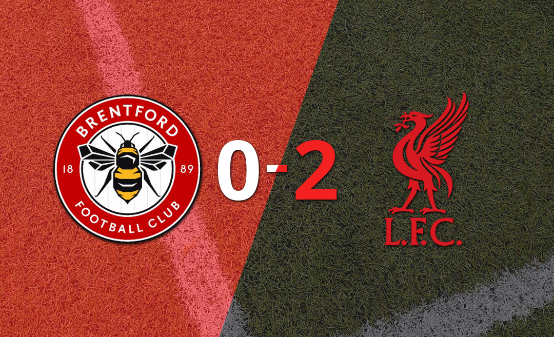 Darwin Núñez anota doblete en la victoria por 2 a 0 de Liverpool sobre Brentford