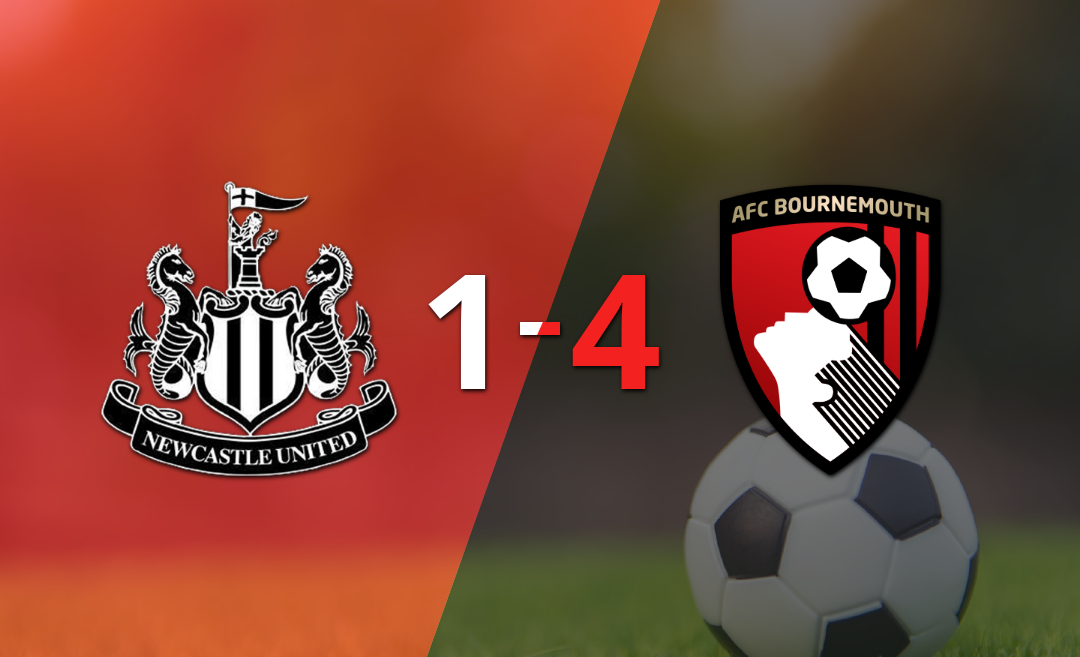 Con triplete de Justin Kluivert, Bournemouth goleó a Newcastle United 4-1