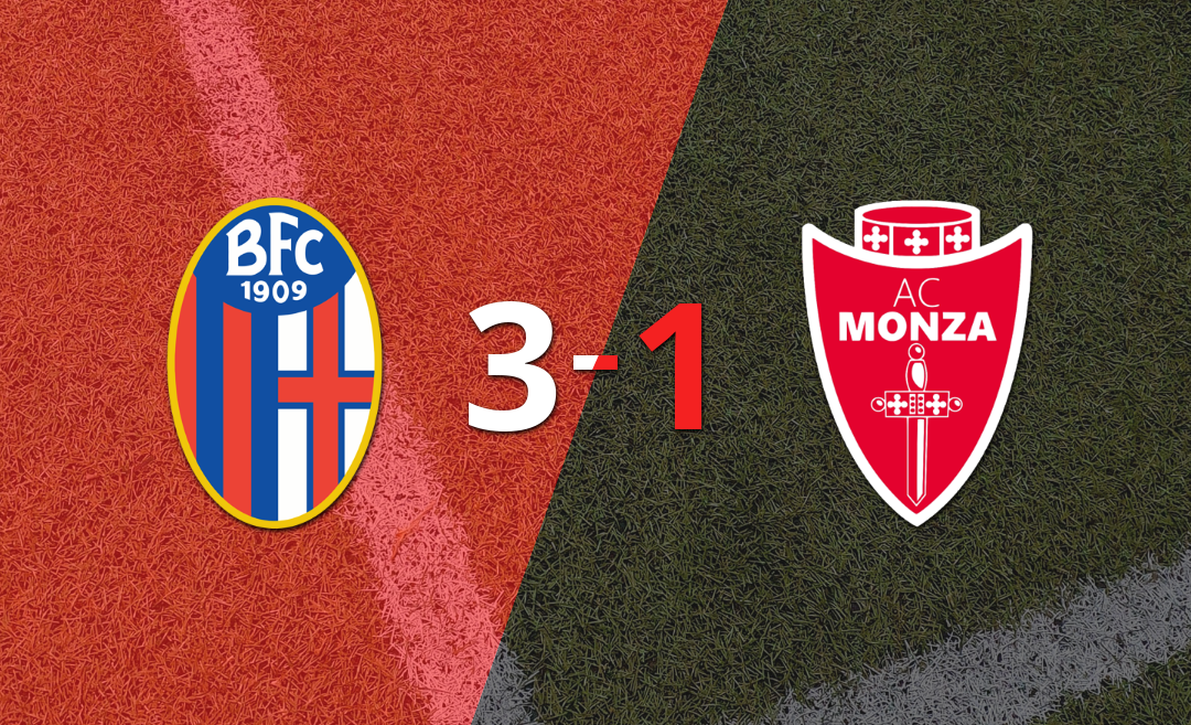 Bologna le dio vuelta el partido a Monza con un 3-1