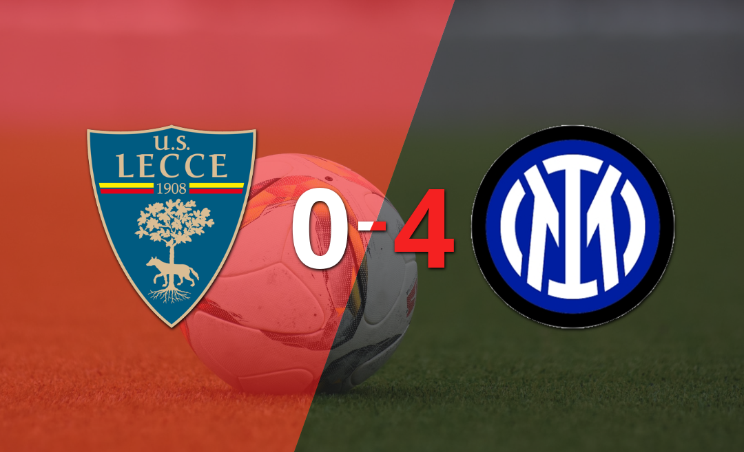 Lecce sufre una aplastante derrota ante Inter con un 4 a 0