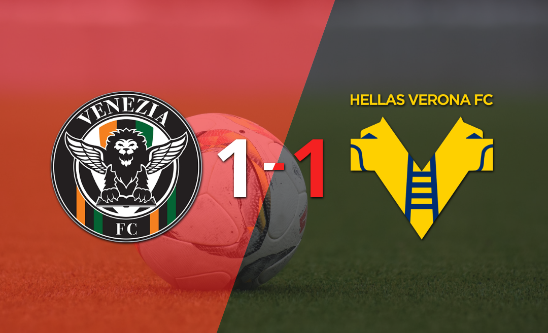 Reparto de puntos en el empate a uno entre Venezia y Hellas Verona