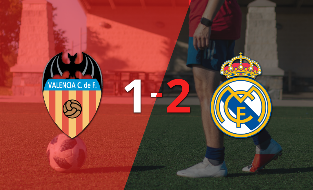 Real Madrid logró dar vuelta el marcador y vencer 2-1 a Valencia con gol agónico