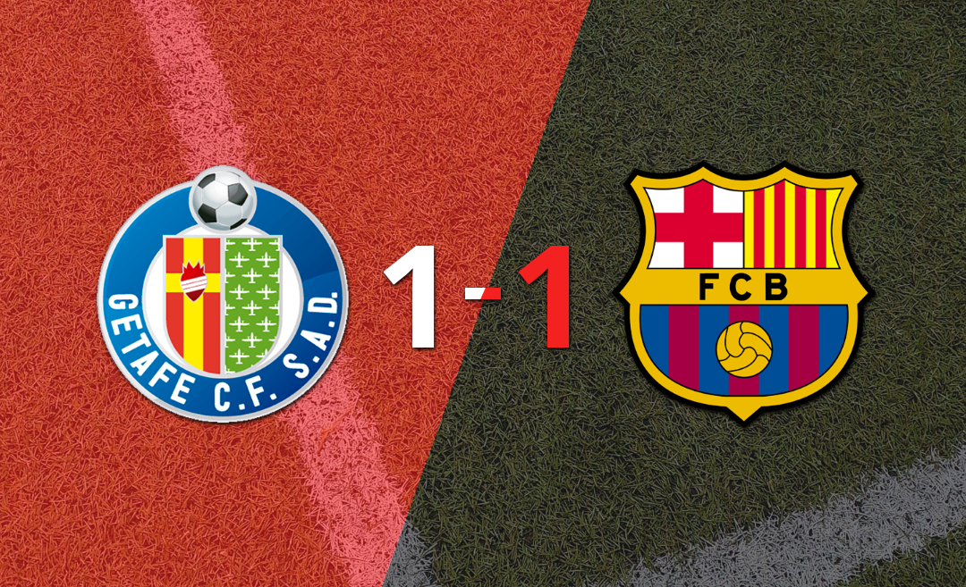 Getafe no pudo en casa ante Barcelona y empataron 1-1