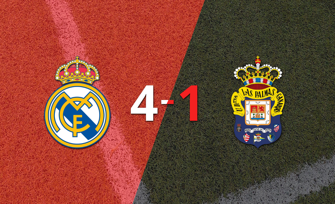 Real Madrid volteó el marcador y goleó 4-1 a UD Las Palmas
