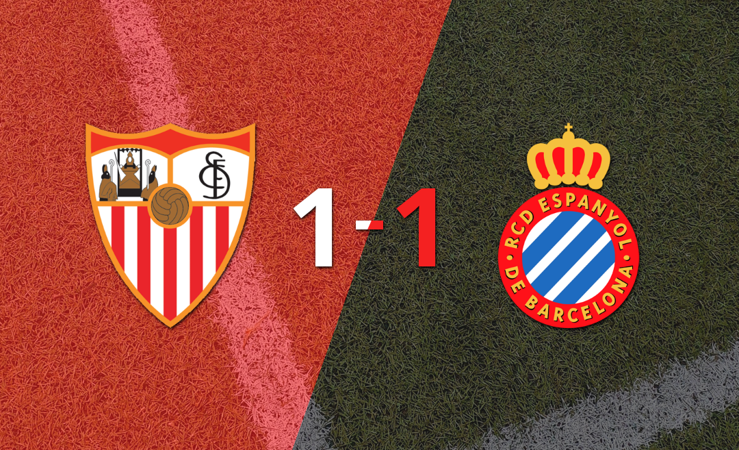 Sevilla no pudo en casa ante Espanyol y empataron 1-1