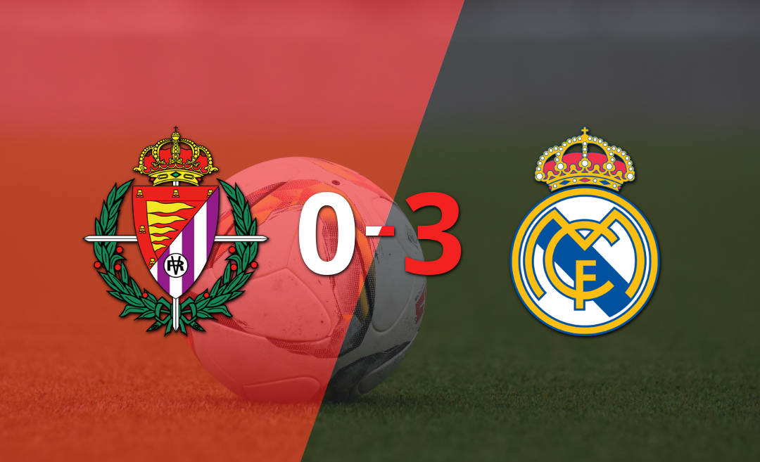 Real Madrid goleó 3-0 a Valladolid con triplete de Kylian Mbappé