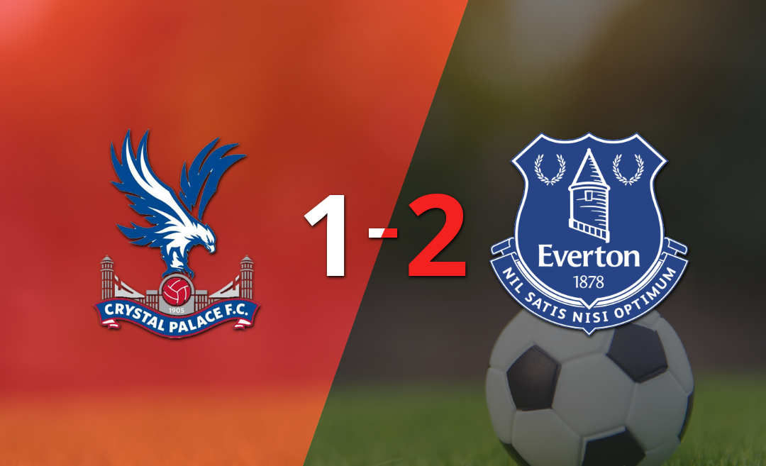 Crystal Palace no logró superar la firmeza de Everton y cayó 2 a 1