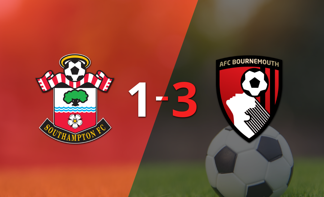 En una fiesta de goles, Bournemouth liquidó a Southampton por 3 a 1