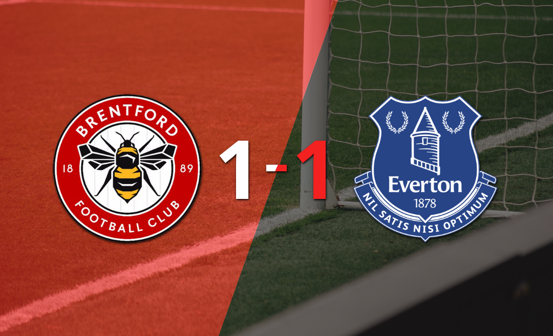 Brentford y Everton se repartieron los puntos en un 1 a 1