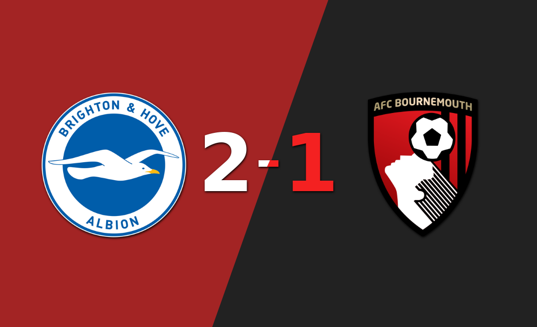 Brighton and Hove obtiene una victoria 2-1 contra Bournemouth
