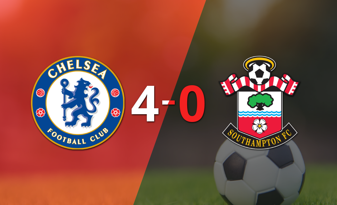 Goleada de Chelsea 4 a 0 sobre Southampton