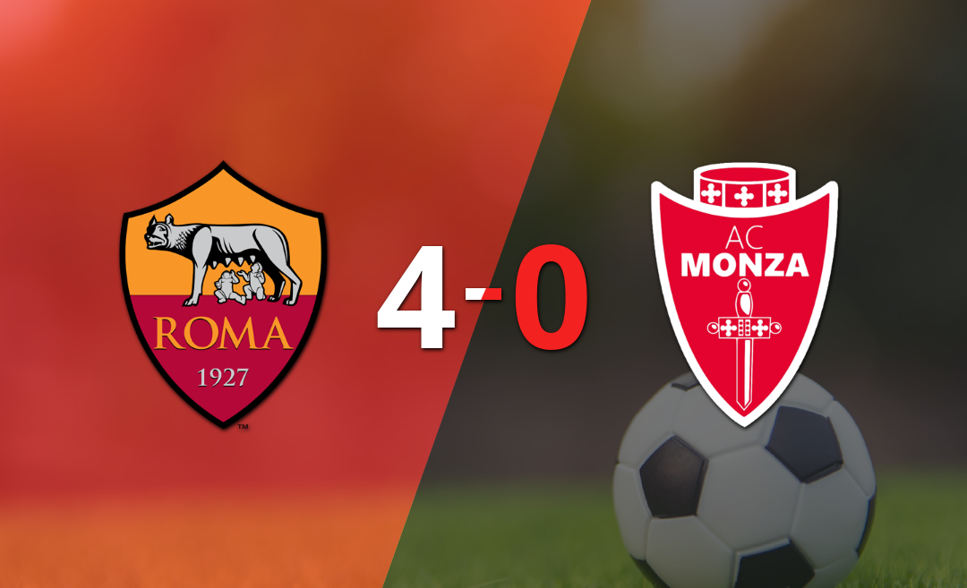 Goleada de Roma 4 a 0 sobre Monza