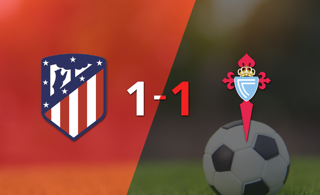 Atlético de Madrid resolvió su juego de la fecha 24 con un empate 1-1 frente a Celta