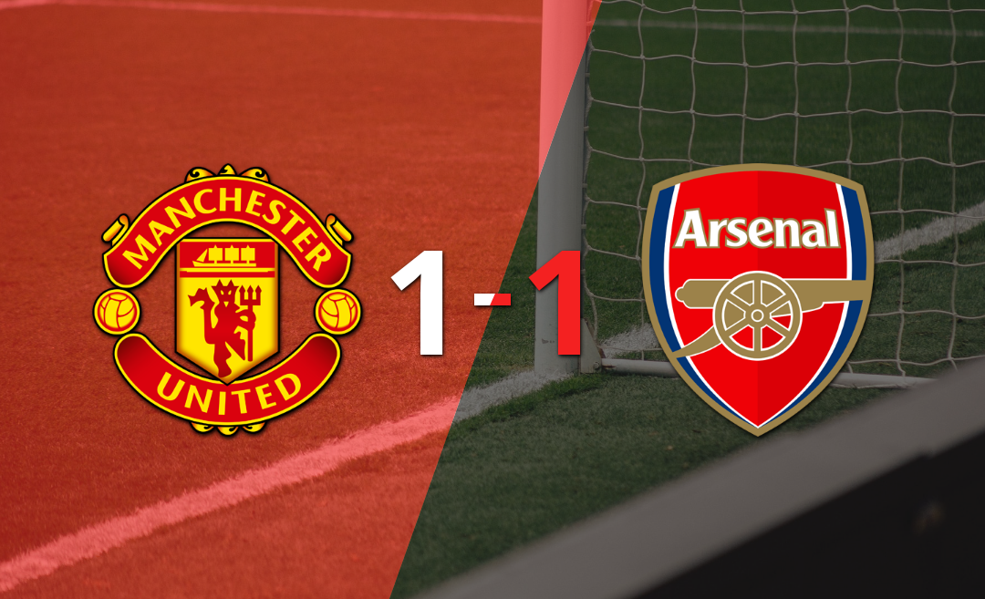 Manchester United logró sacar el empate de local frente a Arsenal