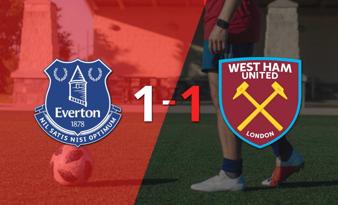 Empate agónico de Everton ante West Ham United con un decisivo gol de Jake O´Brien