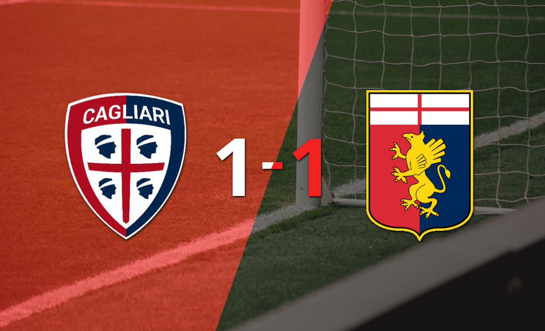 Cagliari y Genoa se repartieron los puntos en un 1 a 1