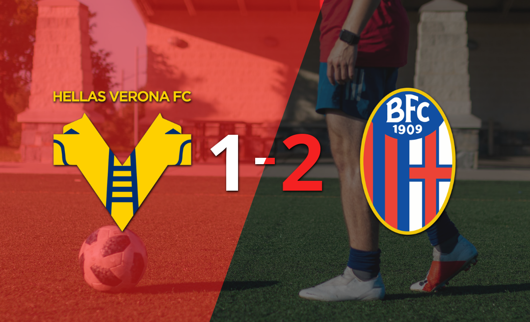 Bologna consigue una estrecha victoria de 2 a 1 sobre Hellas Verona