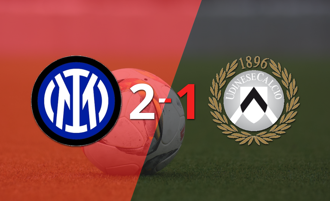 Udinese no pudo con Inter y perdió 2 a 1
