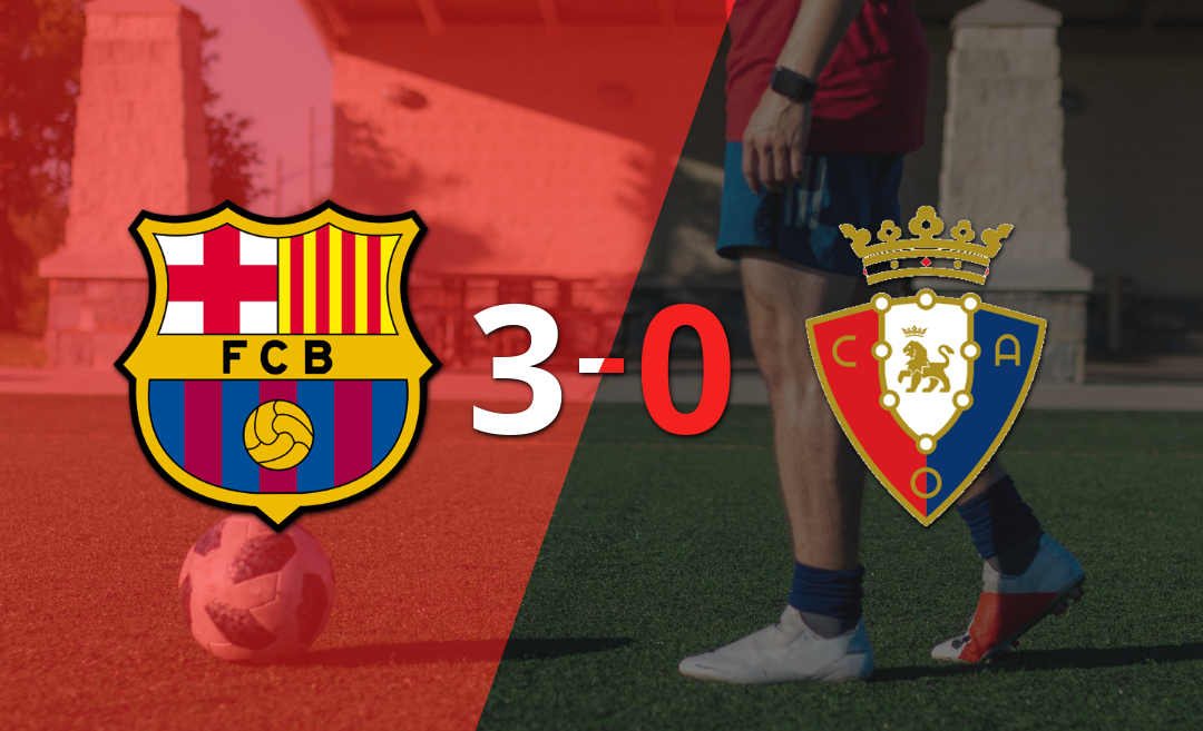 Barcelona golea 3-0 a Osasuna