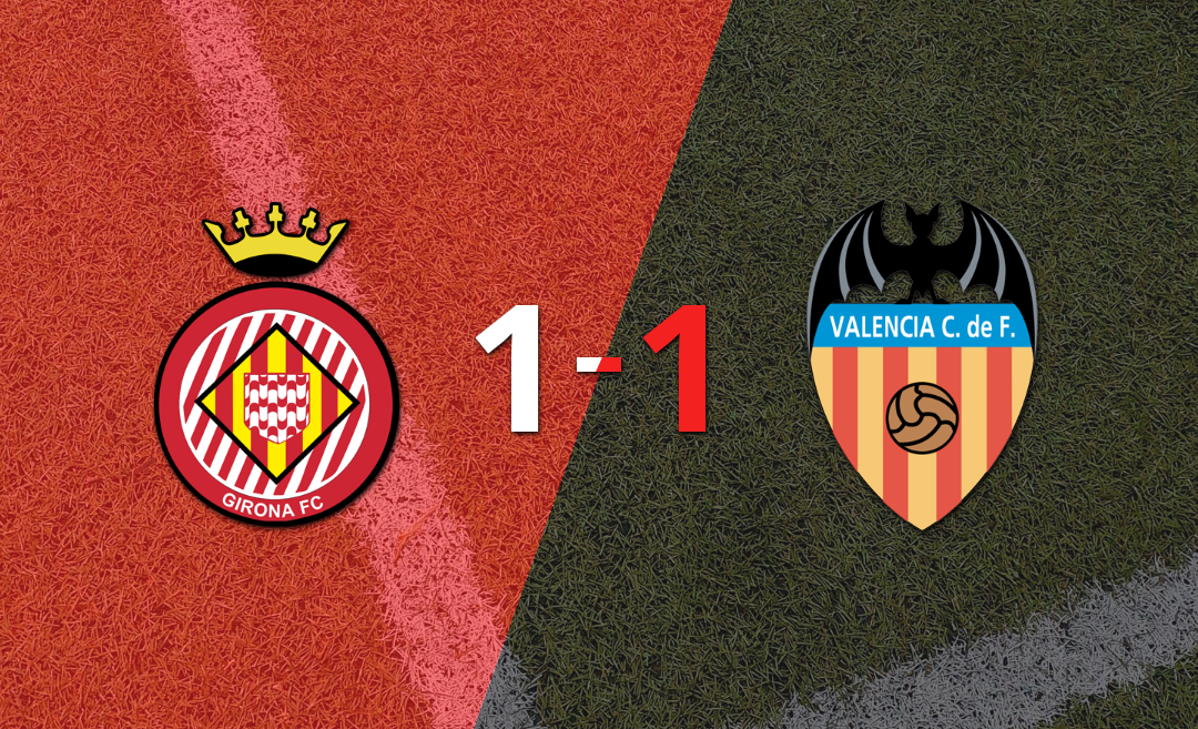 Girona y Valencia empataron 1 a 1