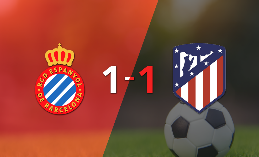 Espanyol resolvió su juego de la fecha 29 con un empate 1-1 frente a Atlético de Madrid