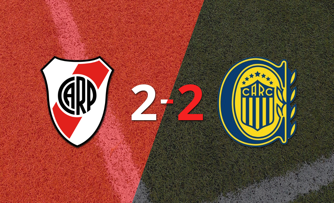 Con un gol agónico, Santiago López sentenció el empate entre Rosario Central y River Plate