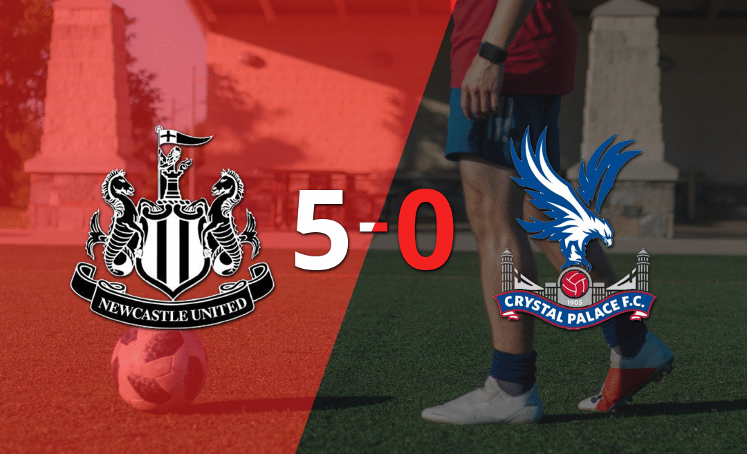Newcastle United golea 5-0 a Crystal Palace