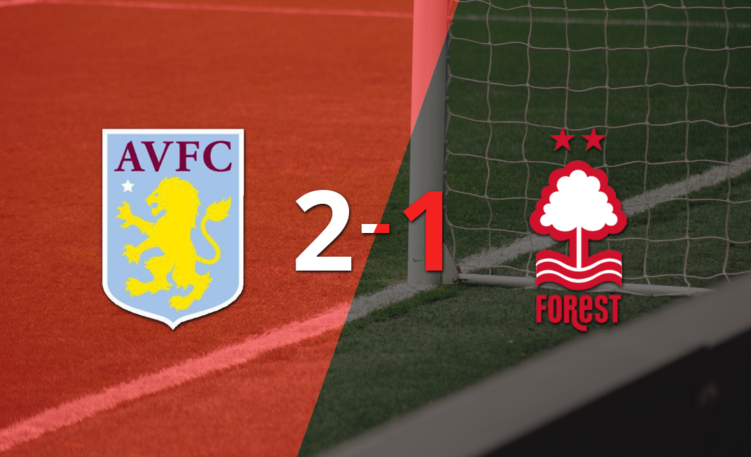 Aston Villa logró una victoria como anfitrión por 2 a 1 frente a Nottingham Forest