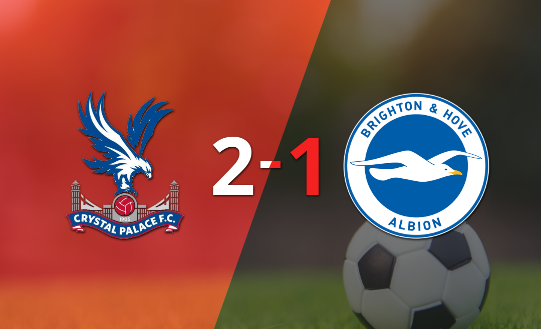 Brighton and Hove fue relegado por Crystal Palace en una derrota por 2-1
