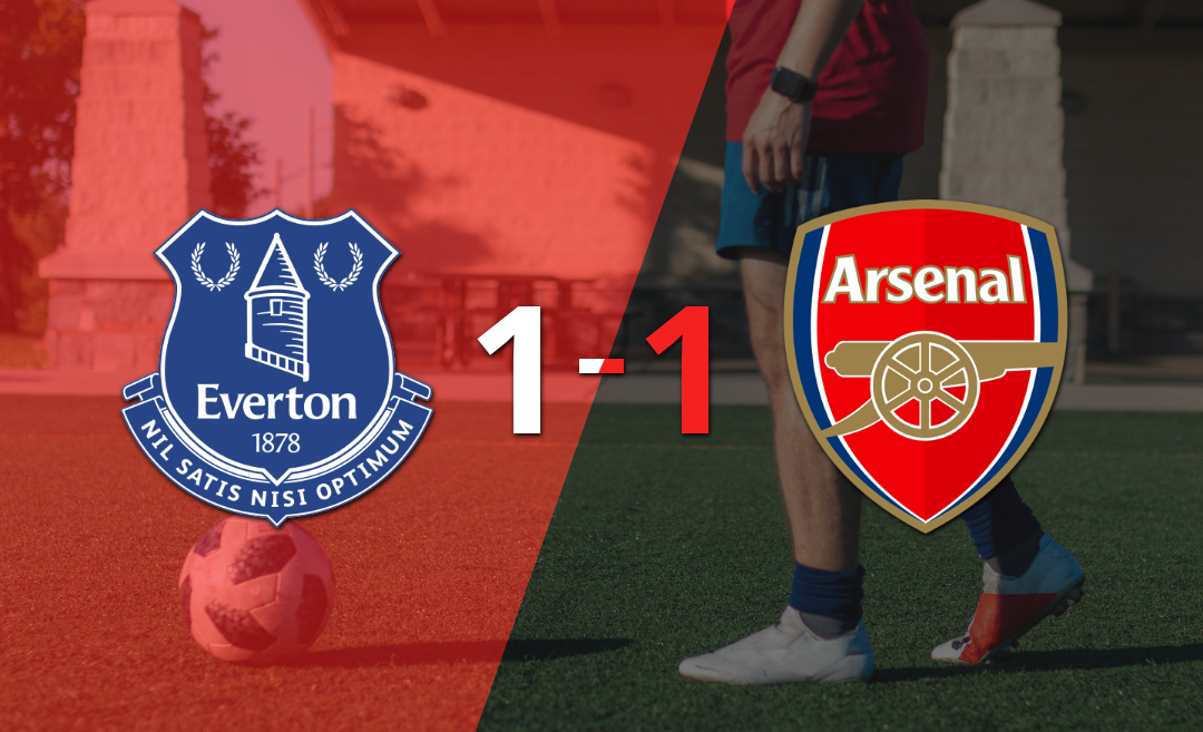 Arsenal empató 1-1 en su visita a Everton