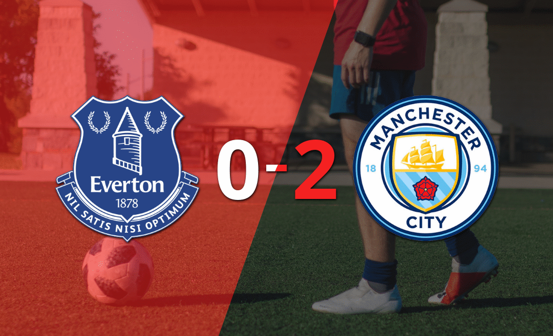 Everton no pudo ante la contundencia de Manchester City y perdió por 2 a 0