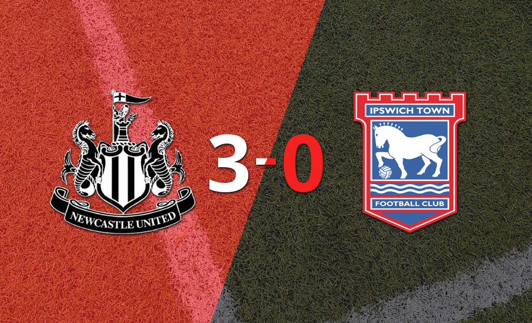 Ipswich Town sucumbe ante Newcastle United en una goleada 3-0
