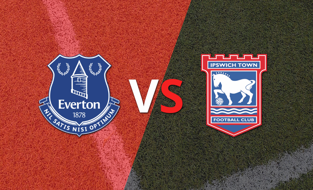 Everton vs Ipswich Town se van al descanso con un marcador 2-1