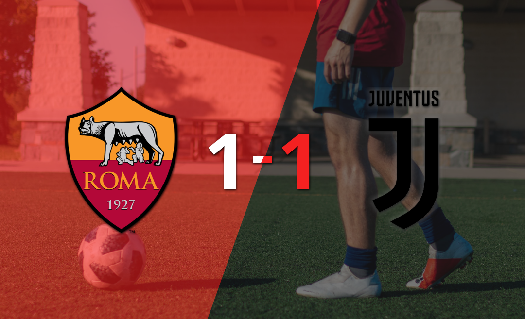 Roma y Juventus se reparten los puntos y empatan 1-1