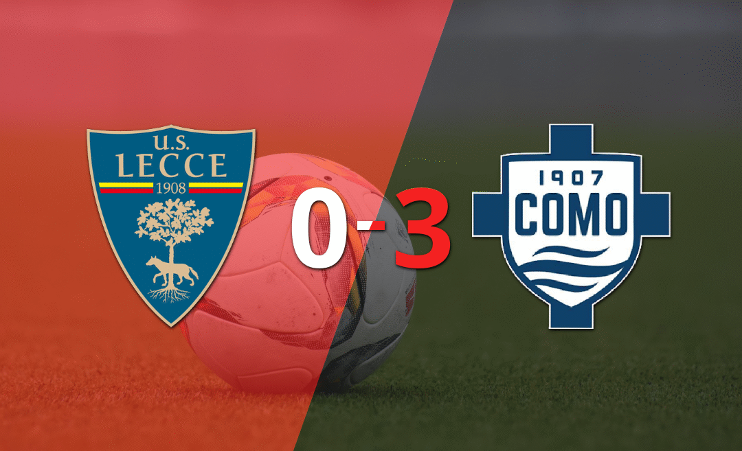 Goleada de Como 1907 a Lecce con doblete de Assane Diao incluído
