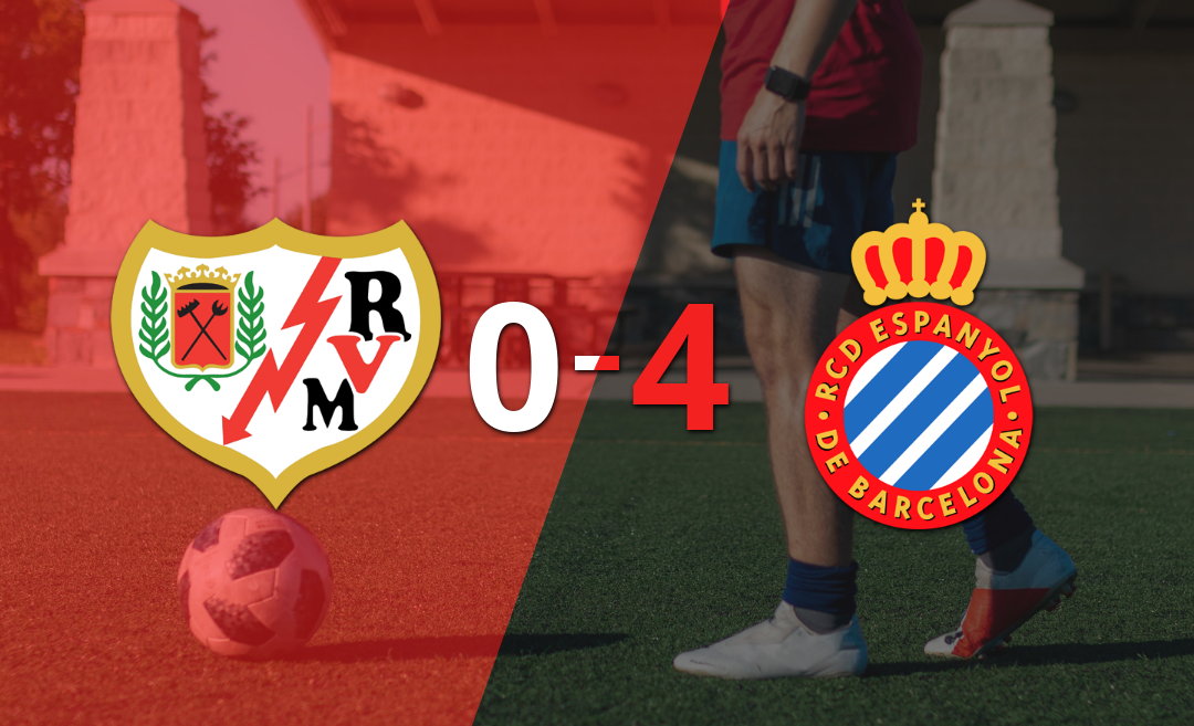 Espanyol aplastó a Rayo Vallecano con un 4 a 0