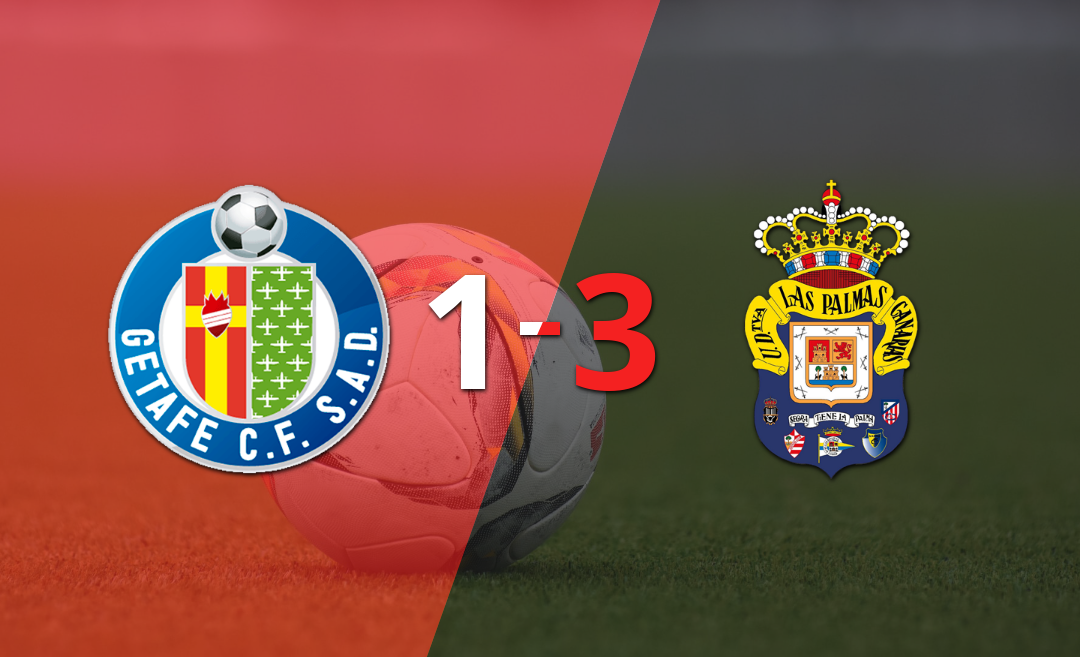 UD Las Palmas supera por 3-1 a Getafe tras dar vuelta el partido
