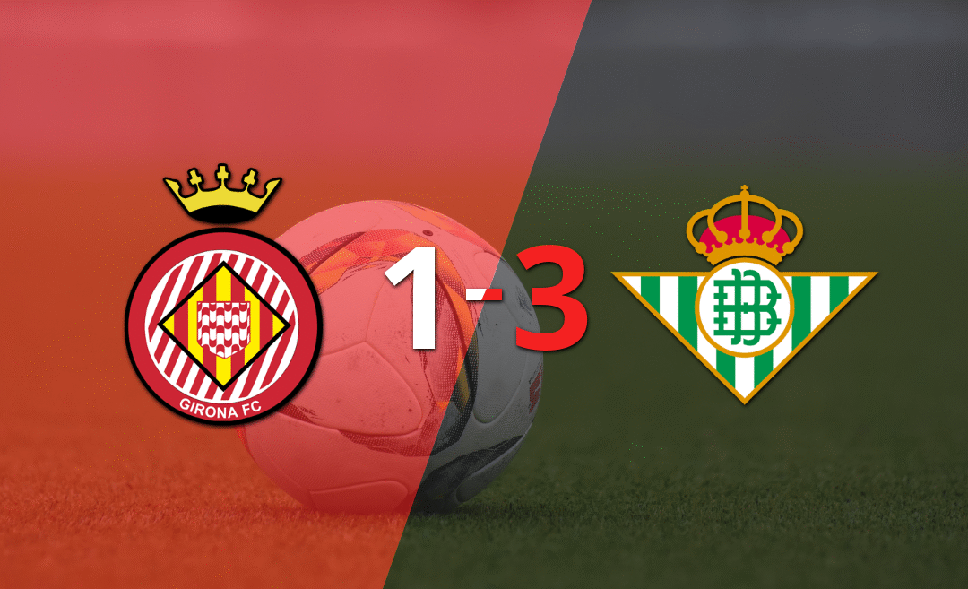 Girona no pudo resistir el juego de Betis, que logró imponerse por 3 a 1