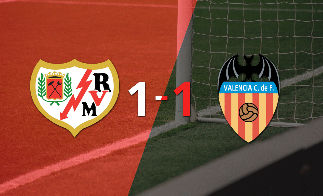 Rayo Vallecano logró sacar el empate de local frente a Valencia