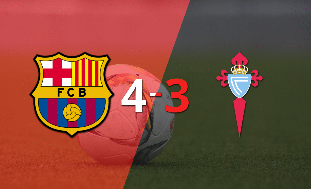 Celta pierde 3-4 con un gol agónico ante Barcelona, a pesar del triplete de Borja Iglesias
