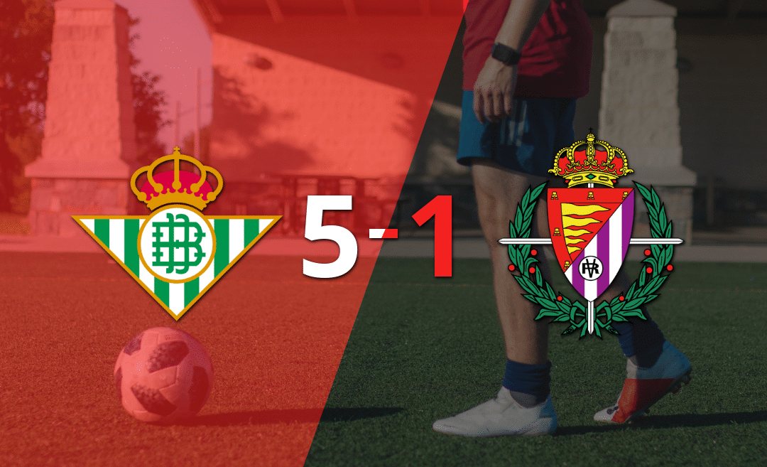Betis golea 5-1 a Valladolid