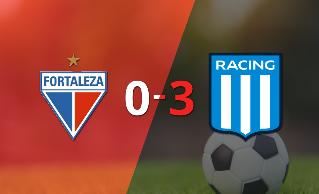 Una gran actuación de Racing Club le da la victoria por 3 a 0 ante Fortaleza