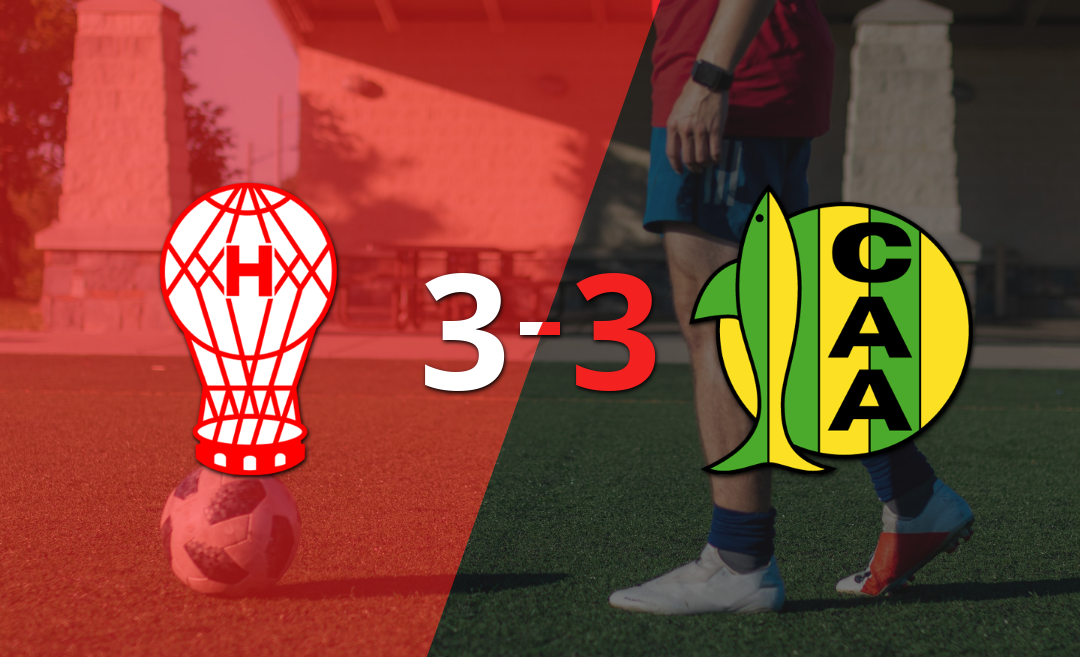 Huracán empató 3-3 ante Aldosivi con doblete de Matko Miljevic