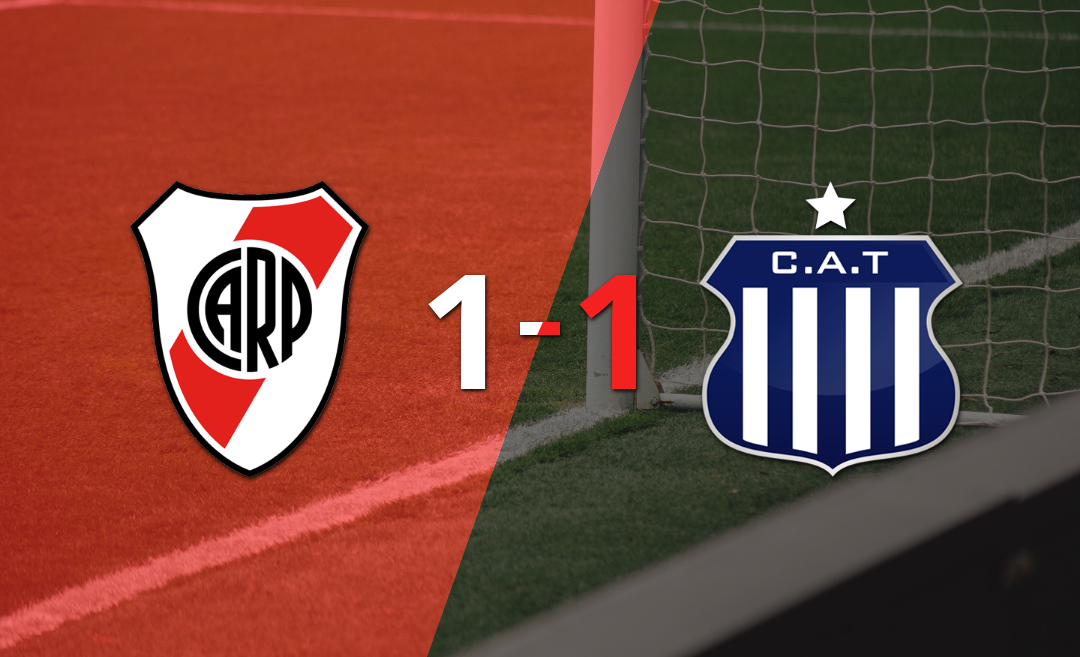 River Plate empató 1-1 contra Talleres sobre el final del partido