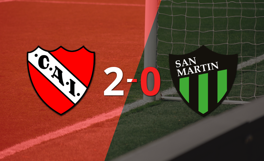 Gabriel Ávalos ayudó con doblete a Independiente en victoria frente a San Martín (SJ)