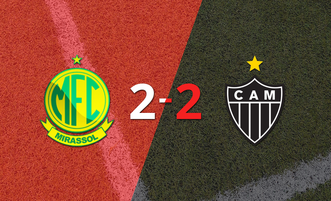 Con un gol agónico, Reinaldo sentenció el empate entre Mirassol y Atlético Mineiro