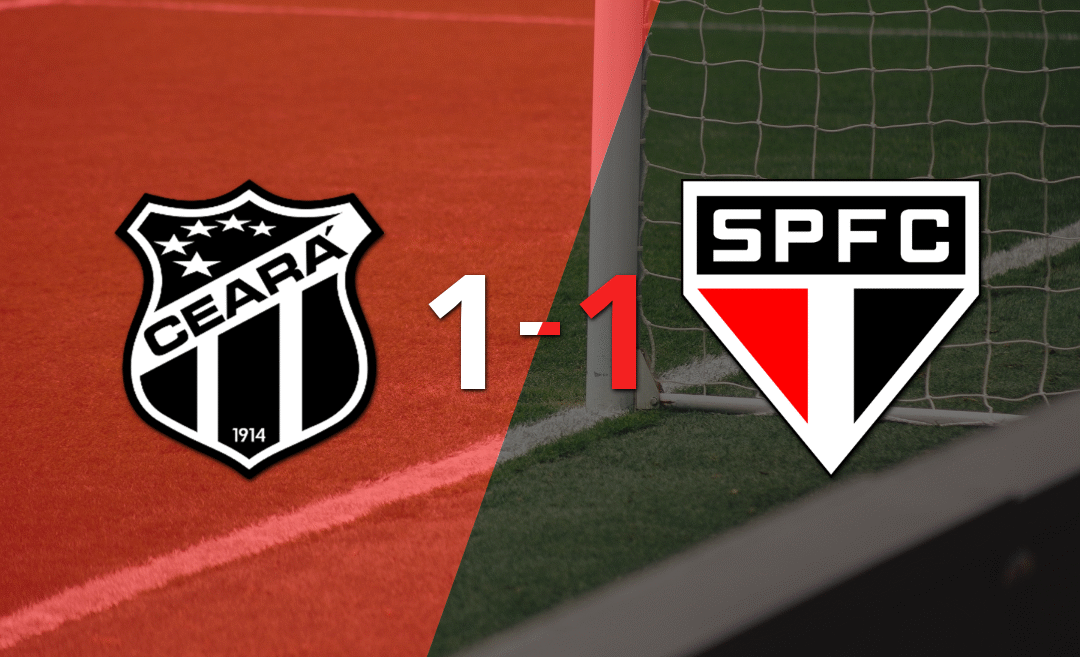 Ceará logró sacar el empate de local frente a São Paulo