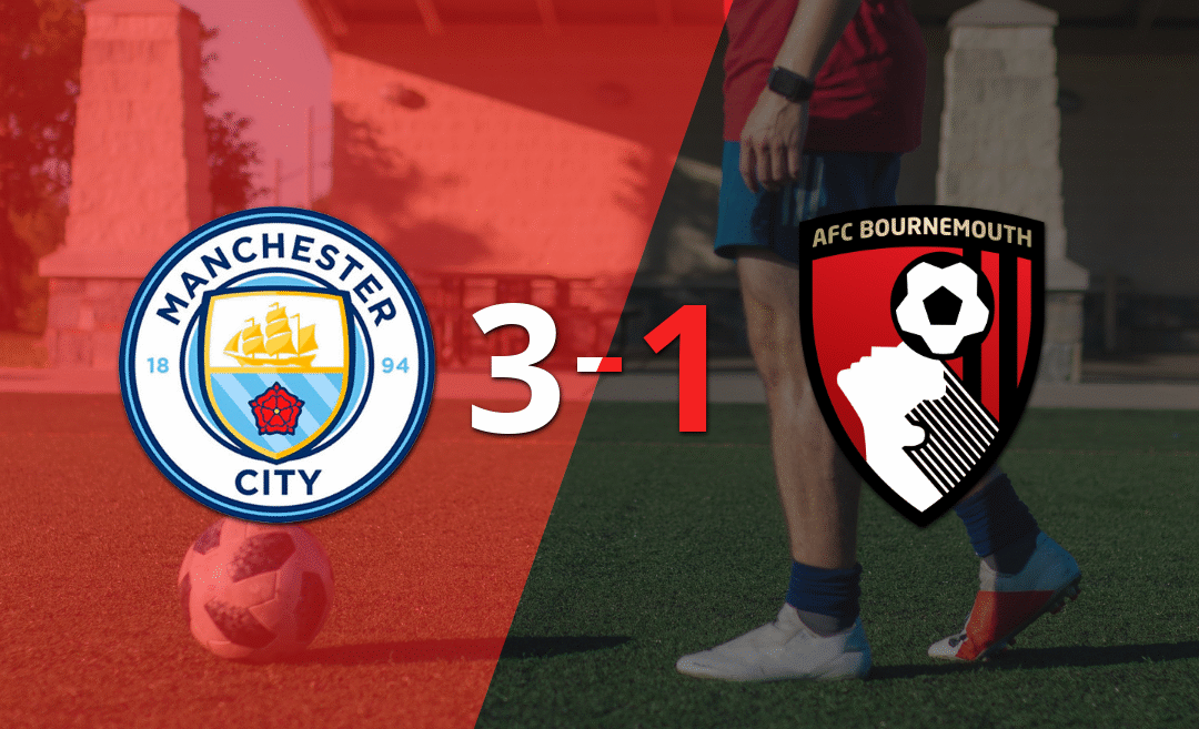 Manchester City paseó a Bournemouth y selló su triunfo 3 a 1